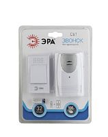 Звонок беспроводной аналоговый Эра C61 6 мелодий белый картинка 